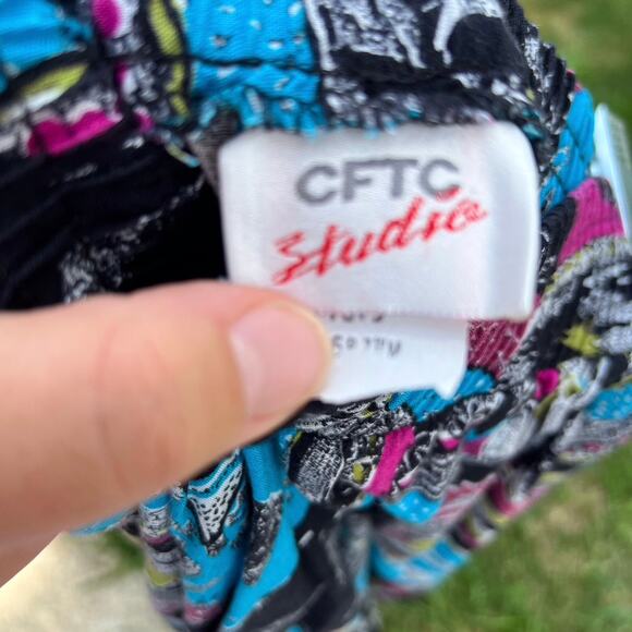 Vintage 90s vacation print harem drop crotch pant size small - Picture 4 of 8